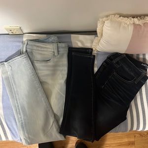 American Eagle super stretch very comfortable size 8 jeans. $75 for both